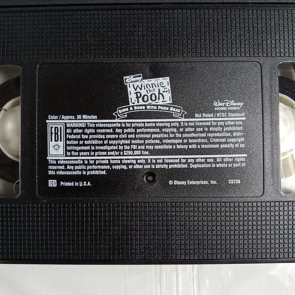 Winnie The Pooh Sing A Song With Pooh Bear VHS Tape * - Picture 3 of 3